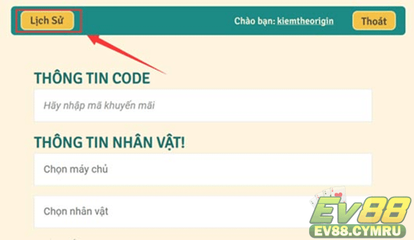 Các bước nhập code EV88 chi tiết hướng dẫn đăng nhập hệ thống